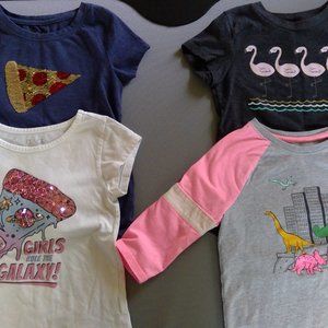 Set of 4 Girls T-Shirts Size 6